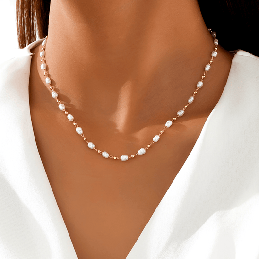 Elegant Simple Style Pearl Strand Necklace