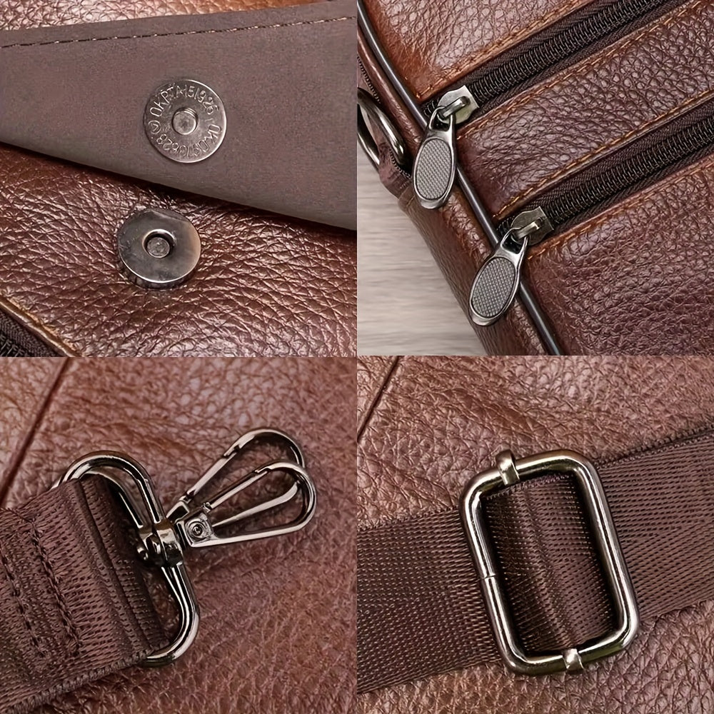 Genuine Leather Messenger Bag For Men