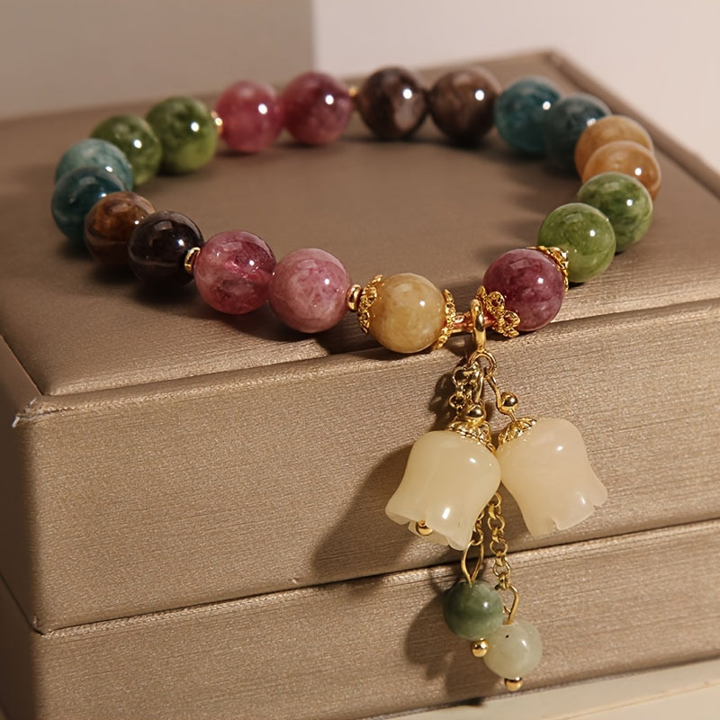 Elegant Natural Stone Beaded Bracelet