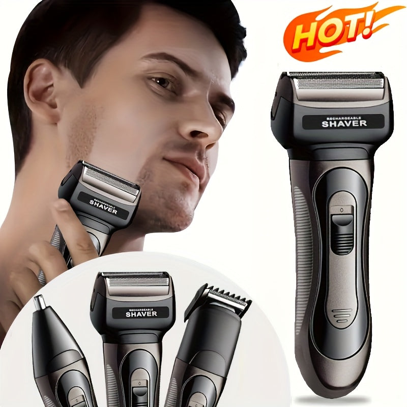 3-in-1 USB Rechargeable Electric Shaver