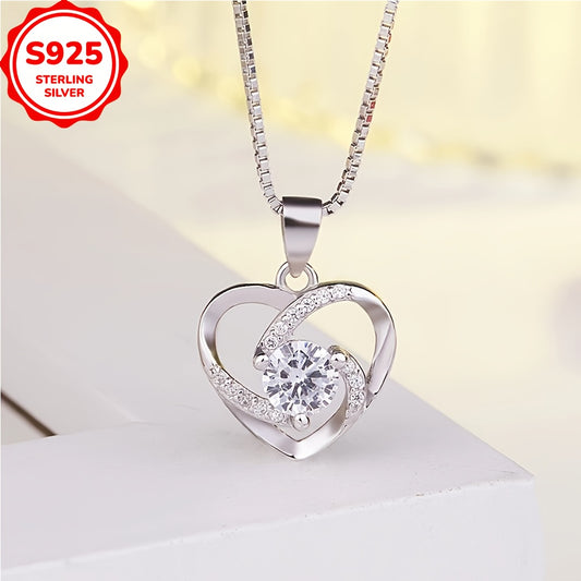 Heart-Shaped Fashion Silvery Love Necklace