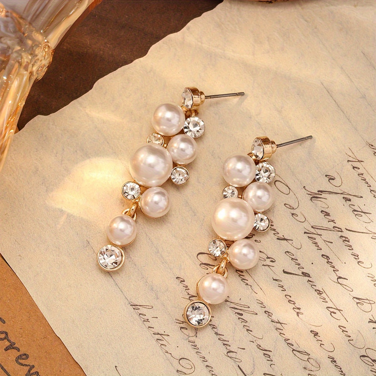 Imitation Pearl Drop Dangle Earrings