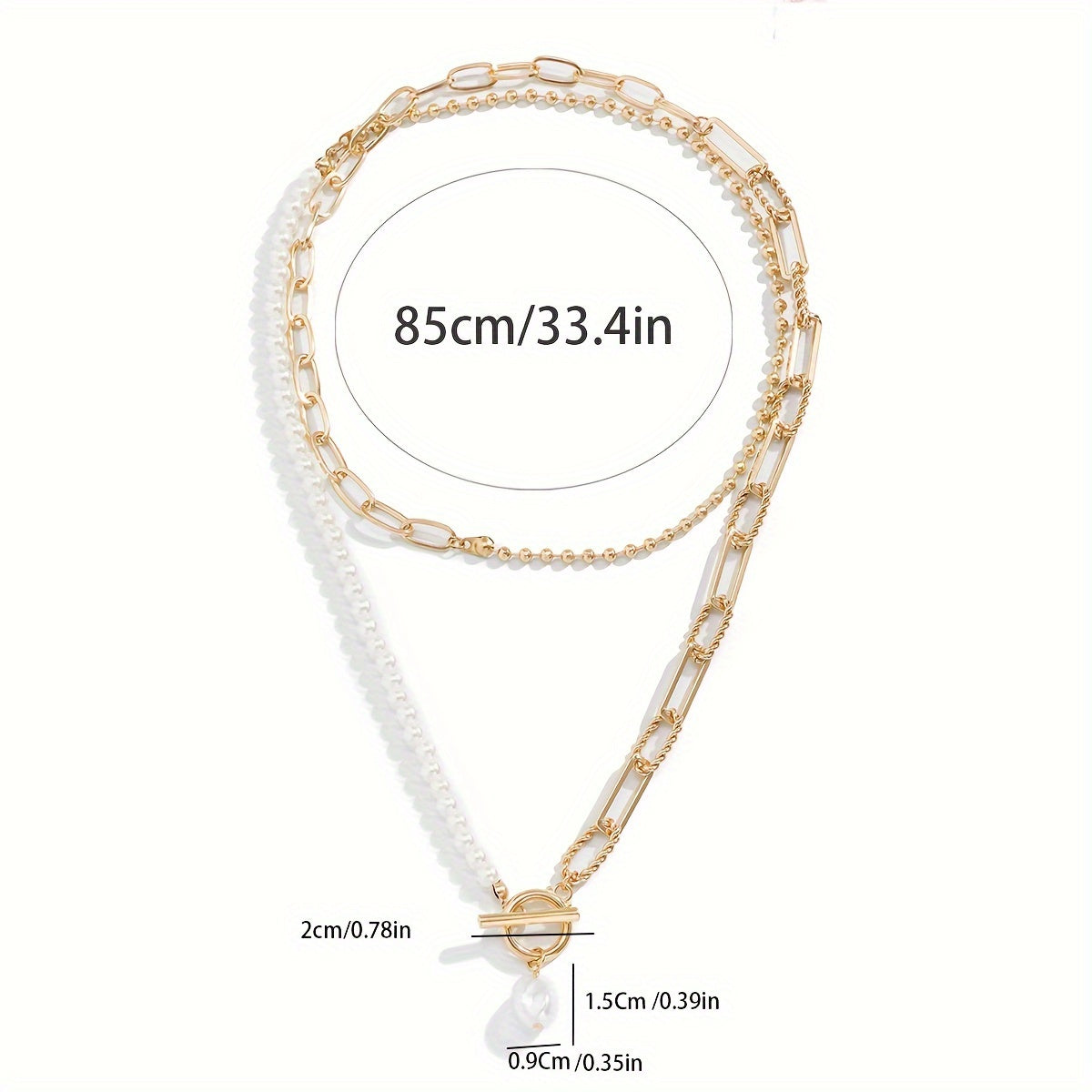 Long Round Bead Chain Stacking Necklace