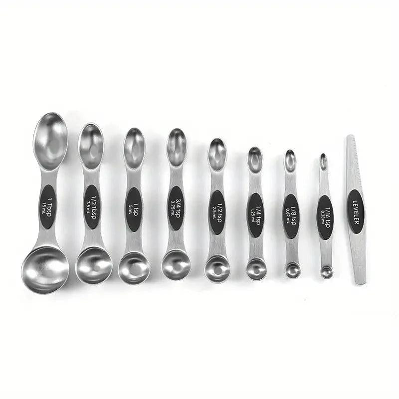 Innovative Stainless Steel Magnetic Measuring Spoons Set – Precision for Every Recipe