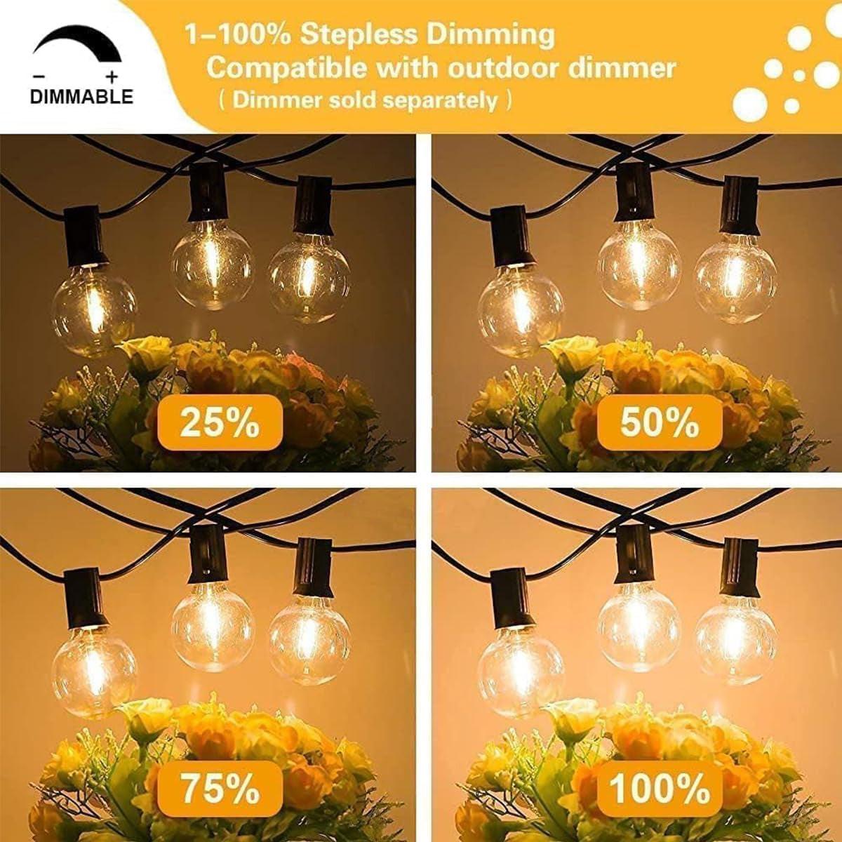 97FT Outdoor String Lights – G40 Shatterproof LED Patio Lights