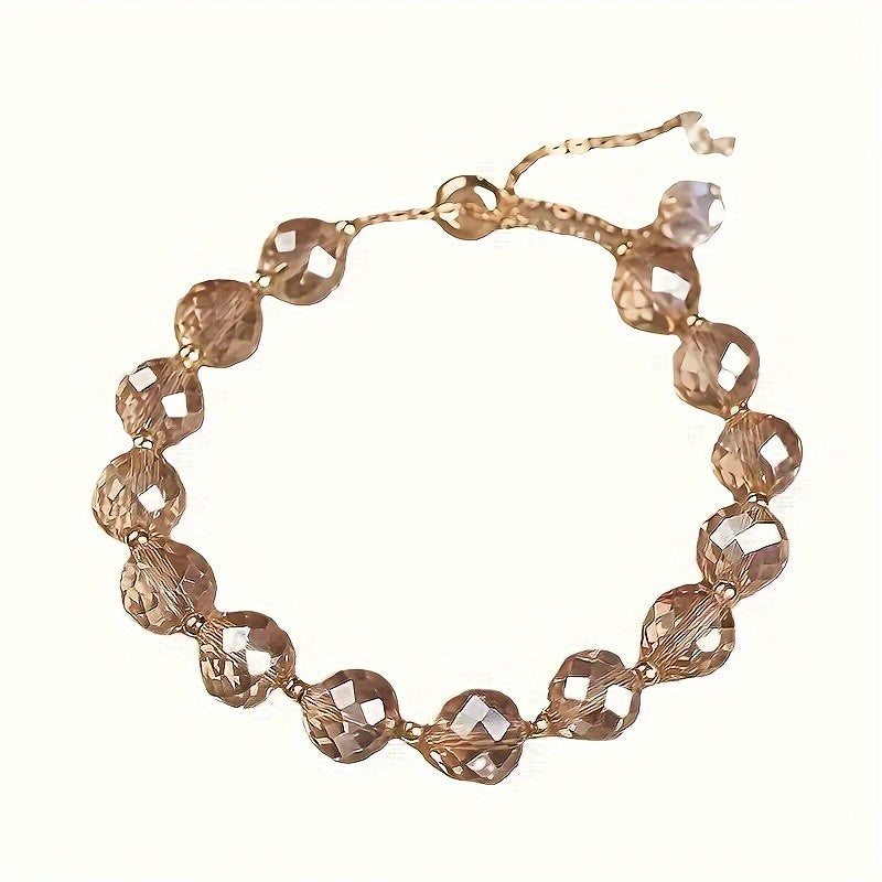 Elegant Faux Crystal Bead Bracelet