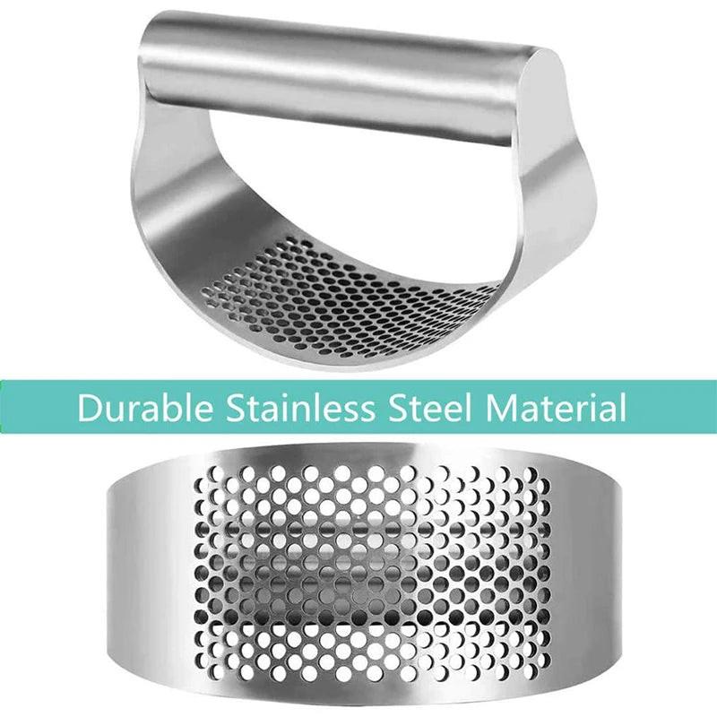Manual Garlic Press – Rocker‑Style Stainless Steel Crusher