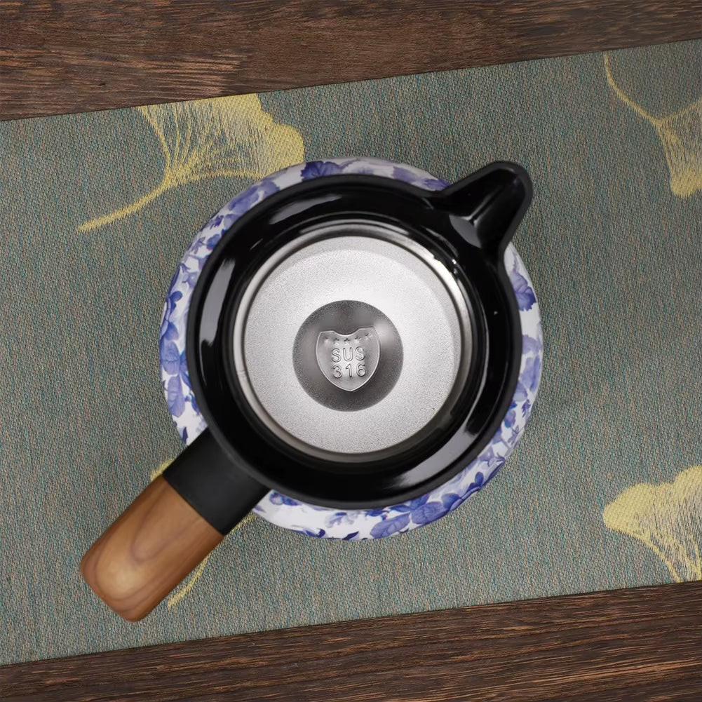 Steep in Style – Vintage Floral Tea Thermos with Built‑In Infuser
