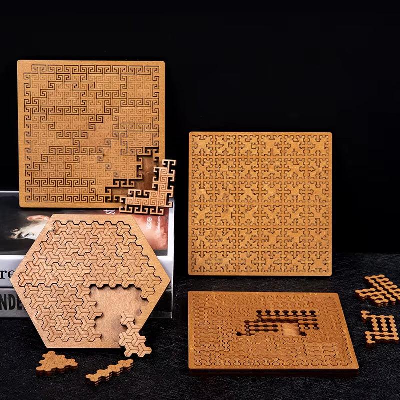 Impossible Wooden Puzzle – 10-Level Tangram Brain Teaser