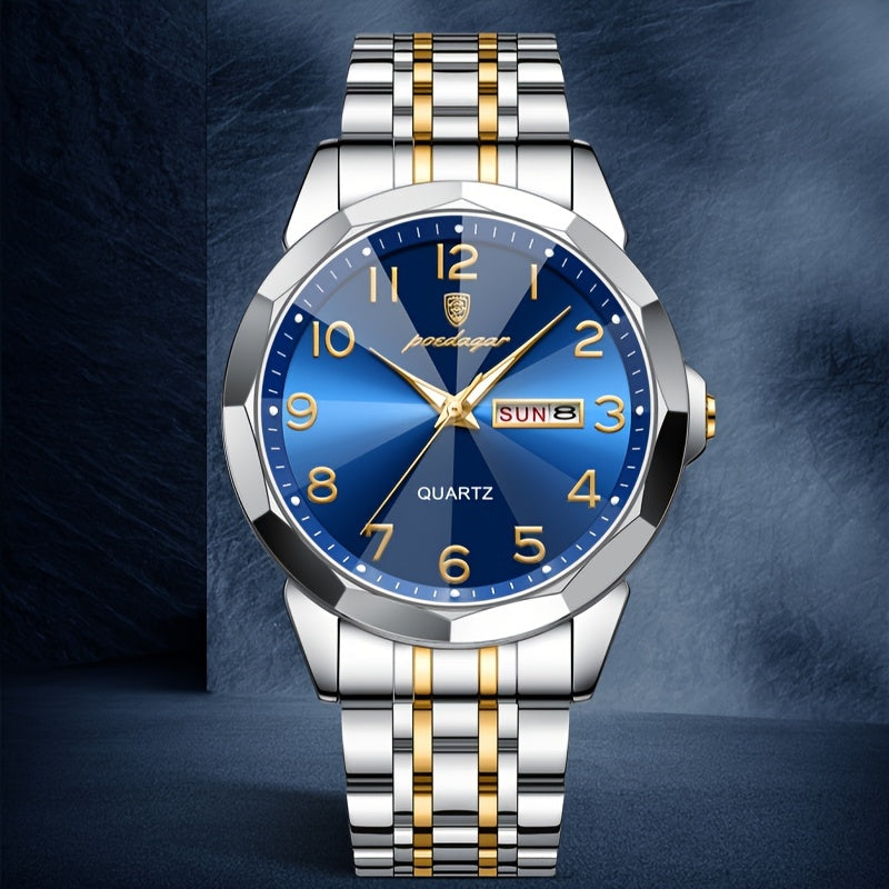 Luxury Dual Calendar Quartz Men's Fashion Watch