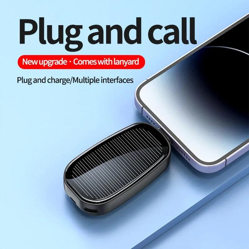 Solar Mini Power Bank Key Ring – Emergency Charger (1200mAh)
