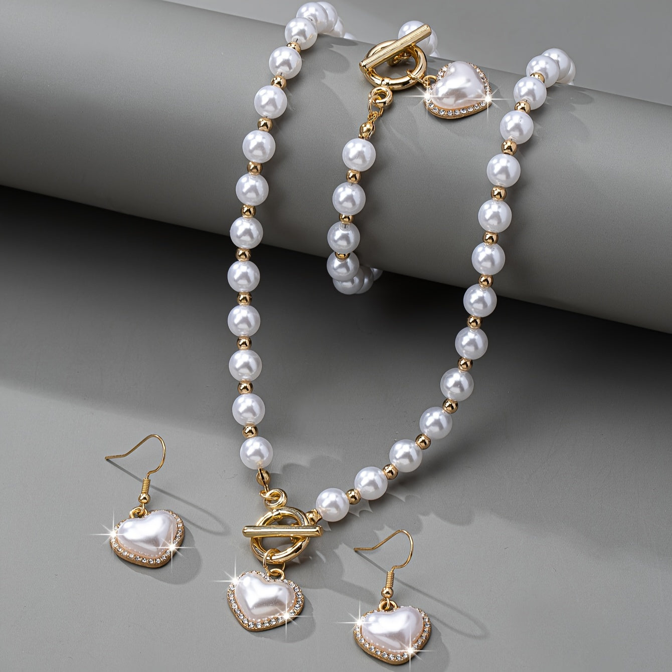 Elegant Classic Pearl Jewelry Set