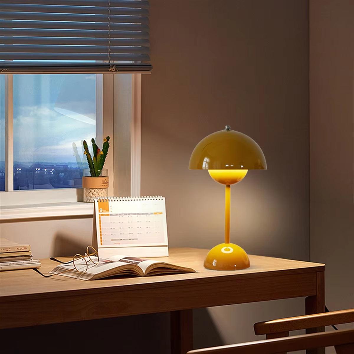 Mushroom Touch Lamp – Rechargeable LED Table Light for Bedroom & Dining