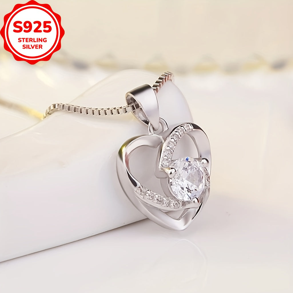 Heart-Shaped Fashion Silvery Love Necklace