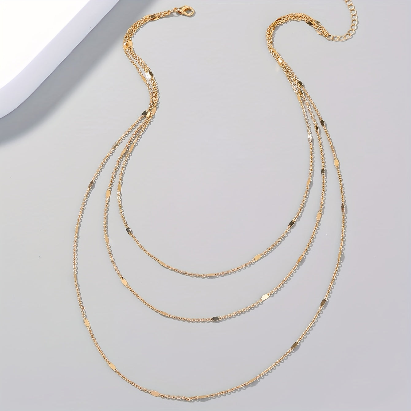 Simple Trendy Style Multilayer gold Necklace