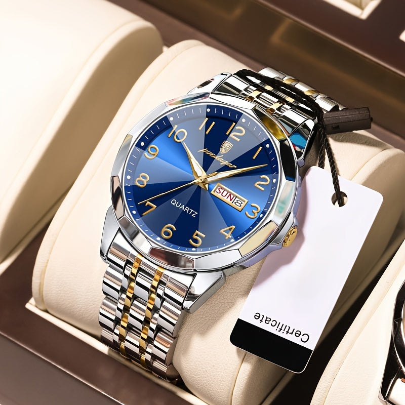 Luxury Dual Calendar Quartz Men's Fashion Watch