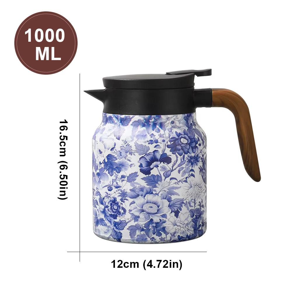 Steep in Style – Vintage Floral Tea Thermos with Built‑In Infuser