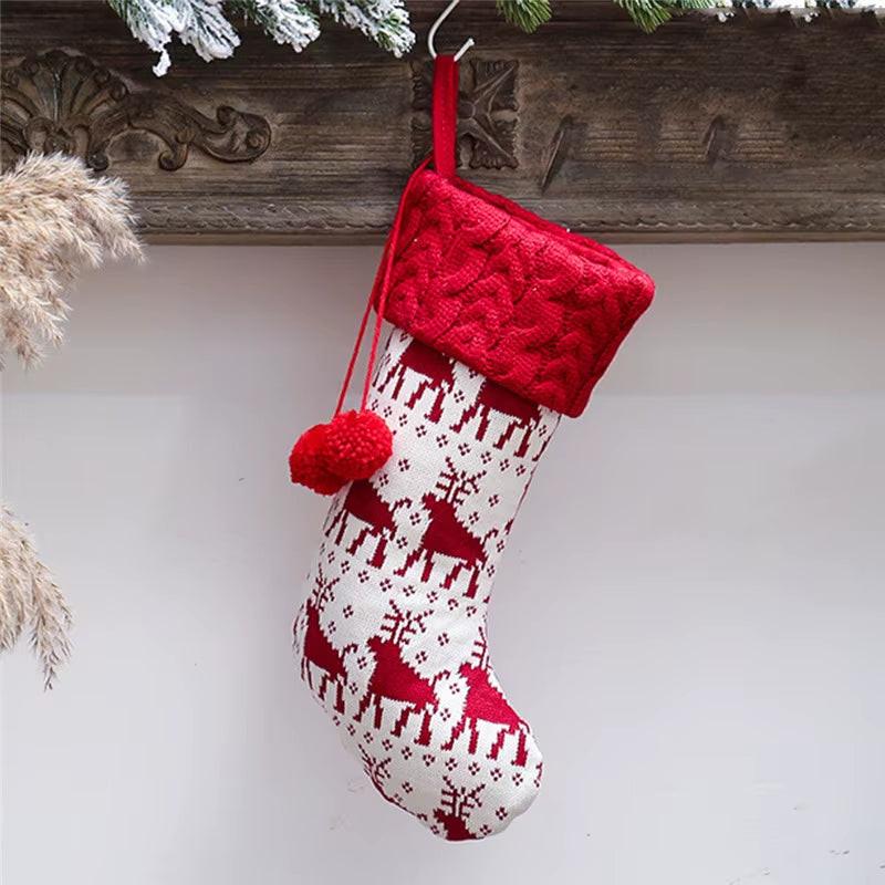 Handcrafted Knitted Christmas Stockings – Classic Holiday Décor for Gifts & Traditions