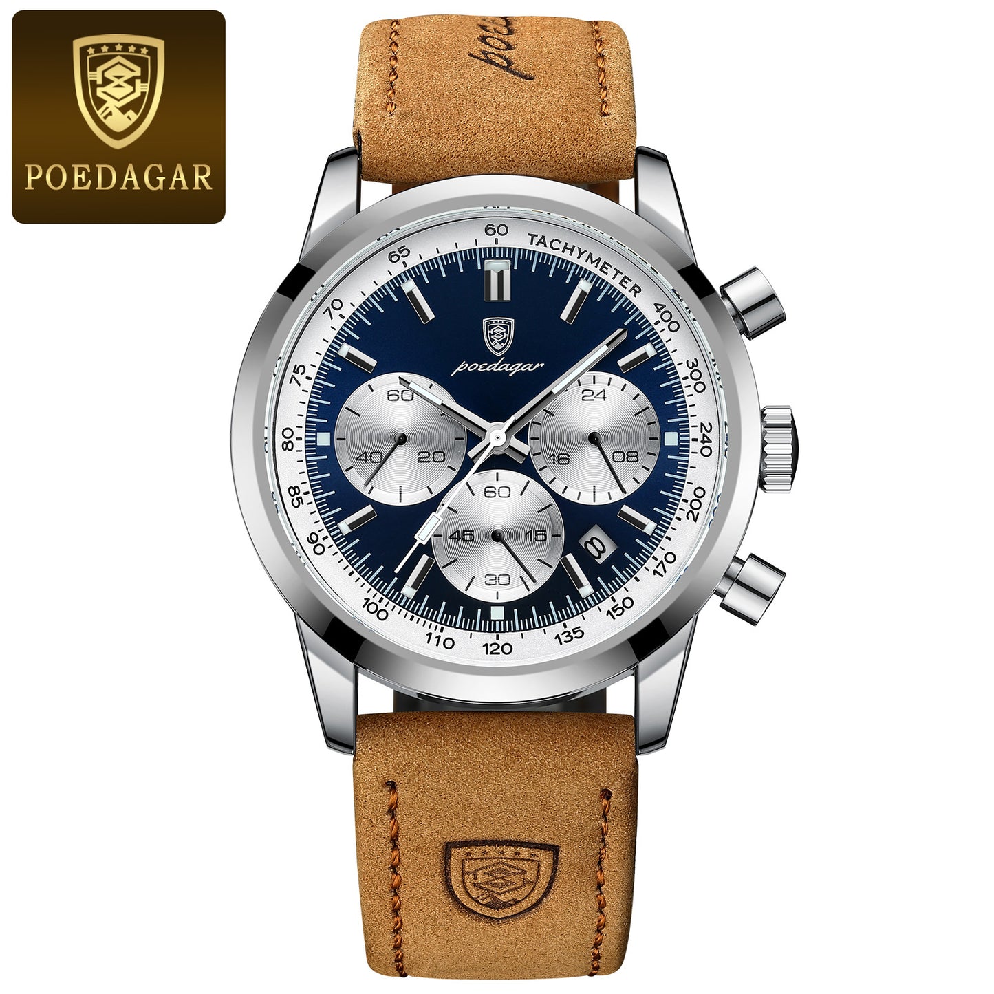 POEDAGAR Luxury Man Leather Watch