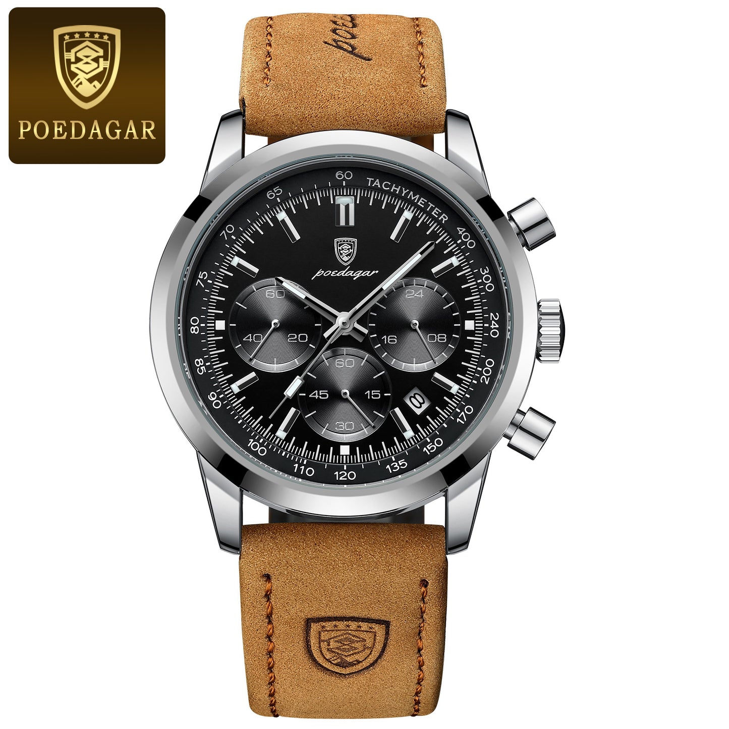 POEDAGAR Luxury Man Leather Watch