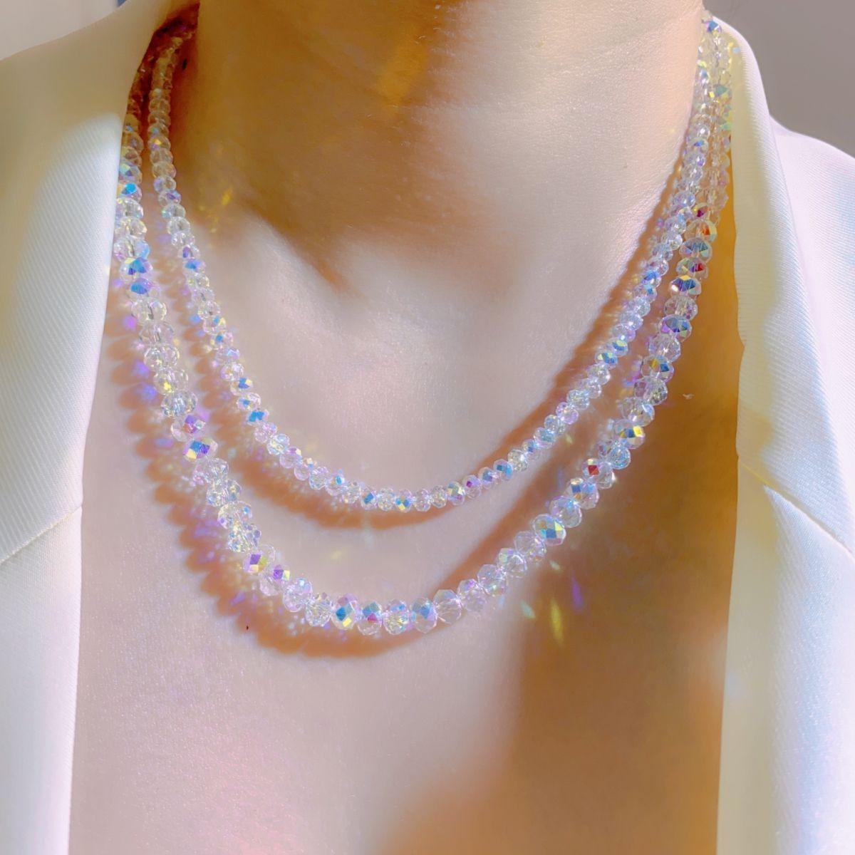 Elegant Crystal Beaded Necklace