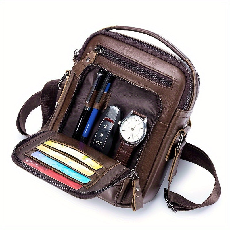 Men's Genuine Leather Crossbody Bag