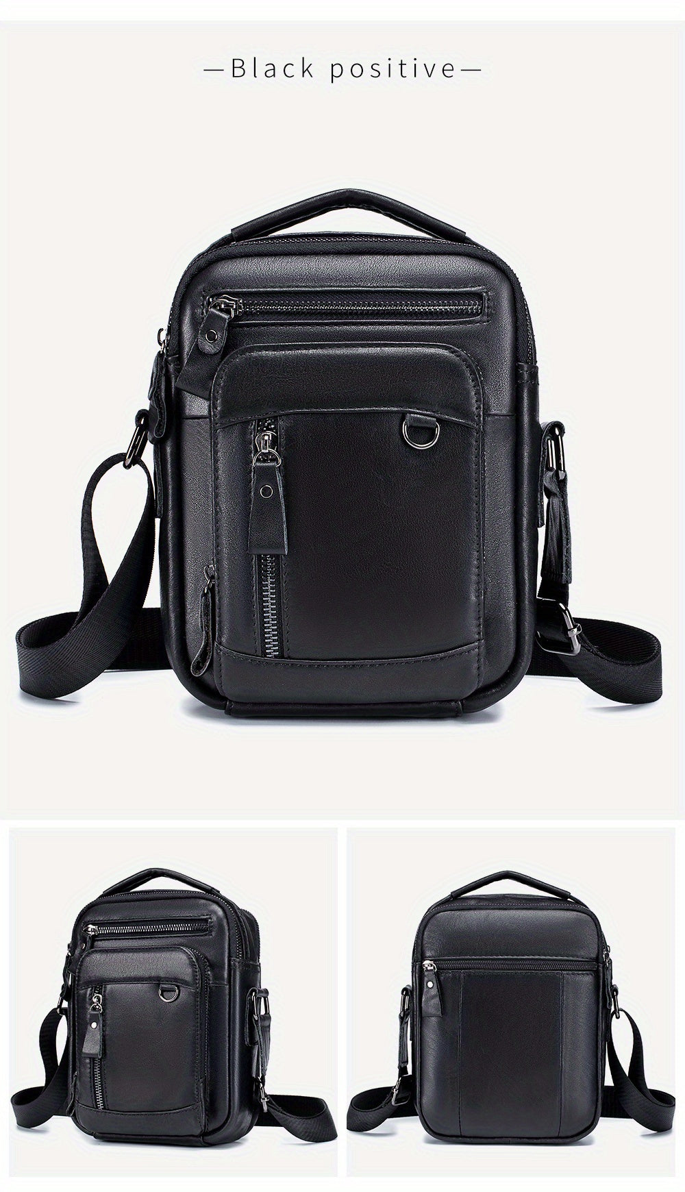 Men's Genuine Leather Crossbody Bag