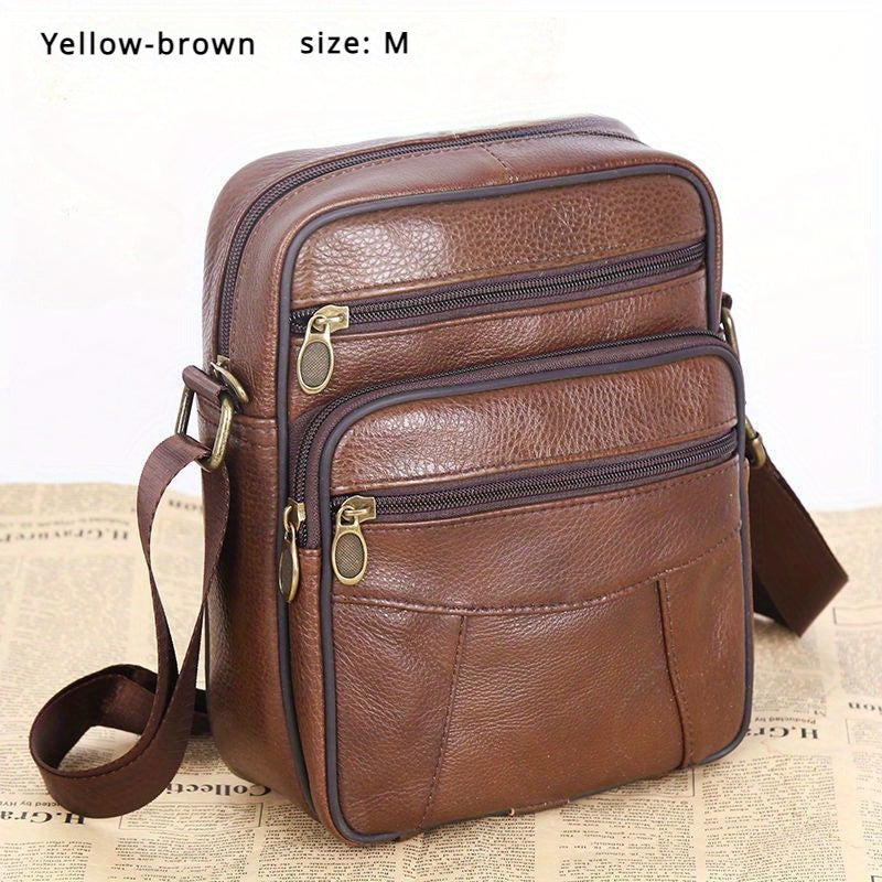 Multi-layer Retro Zipper Satchel Bag