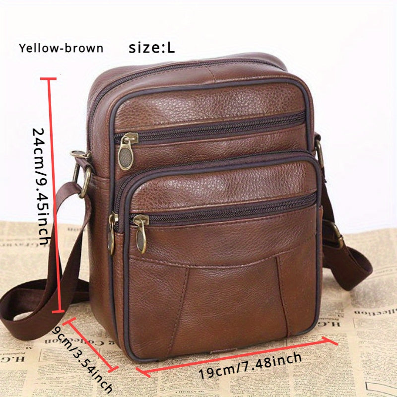 Multi-layer Retro Zipper Satchel Bag