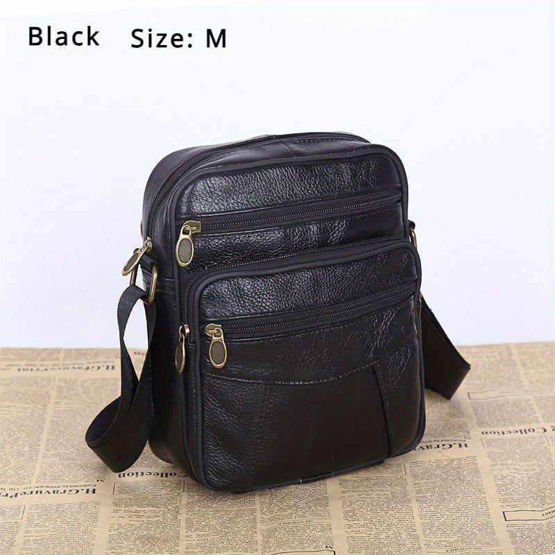 Multi-layer Retro Zipper Satchel Bag