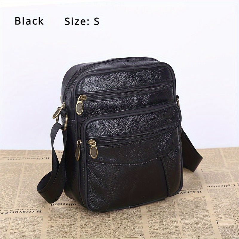 Multi-layer Retro Zipper Satchel Bag