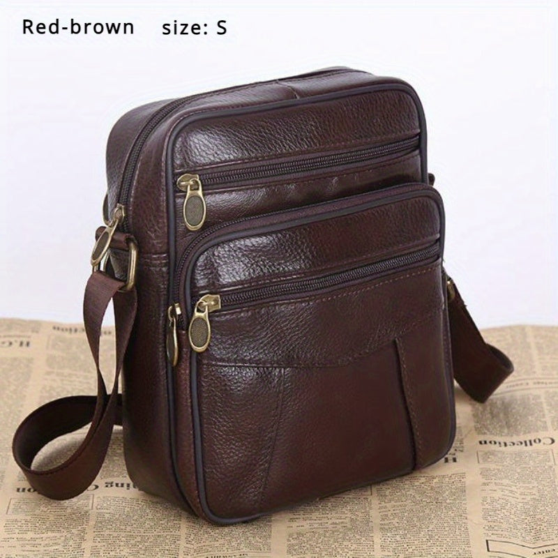 Multi-layer Retro Zipper Satchel Bag