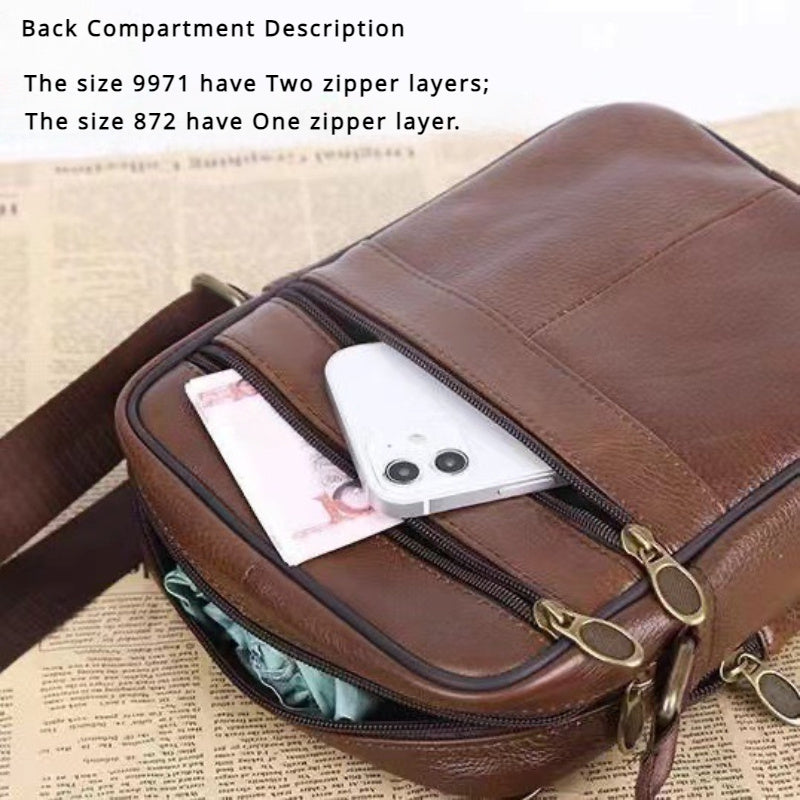 Multi-layer Retro Zipper Satchel Bag