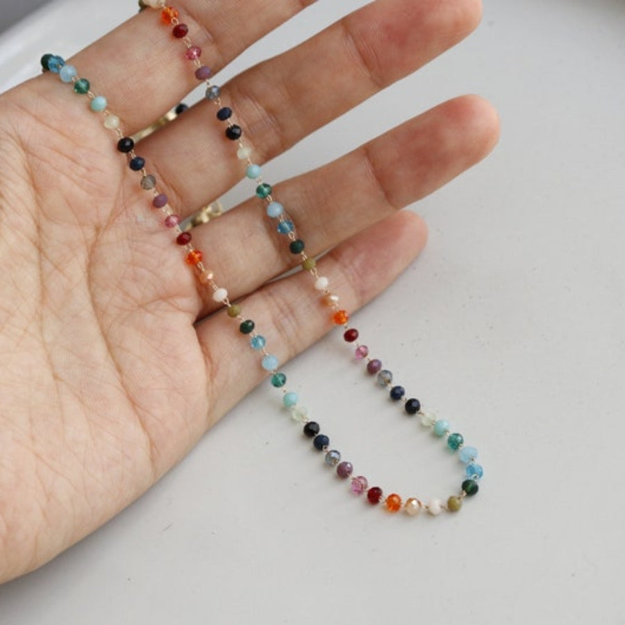 Colorful Natural Stone Beaded Necklace