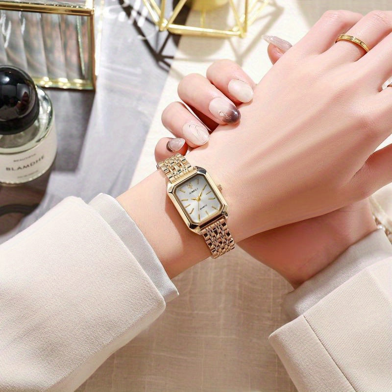 4pcs Watch Combination Fashion Classic Five-Bezel Bracelet Watch