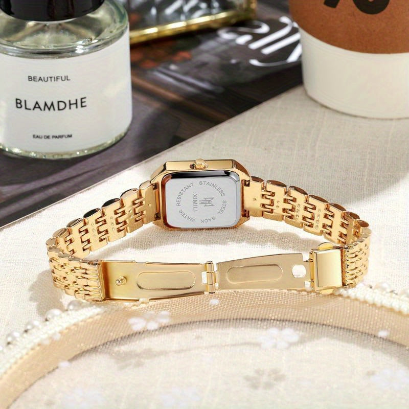 4pcs Watch Combination Fashion Classic Five-Bezel Bracelet Watch