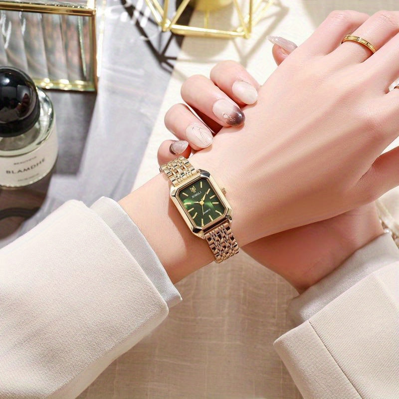4pcs Watch Combination Fashion Classic Five-Bezel Bracelet Watch