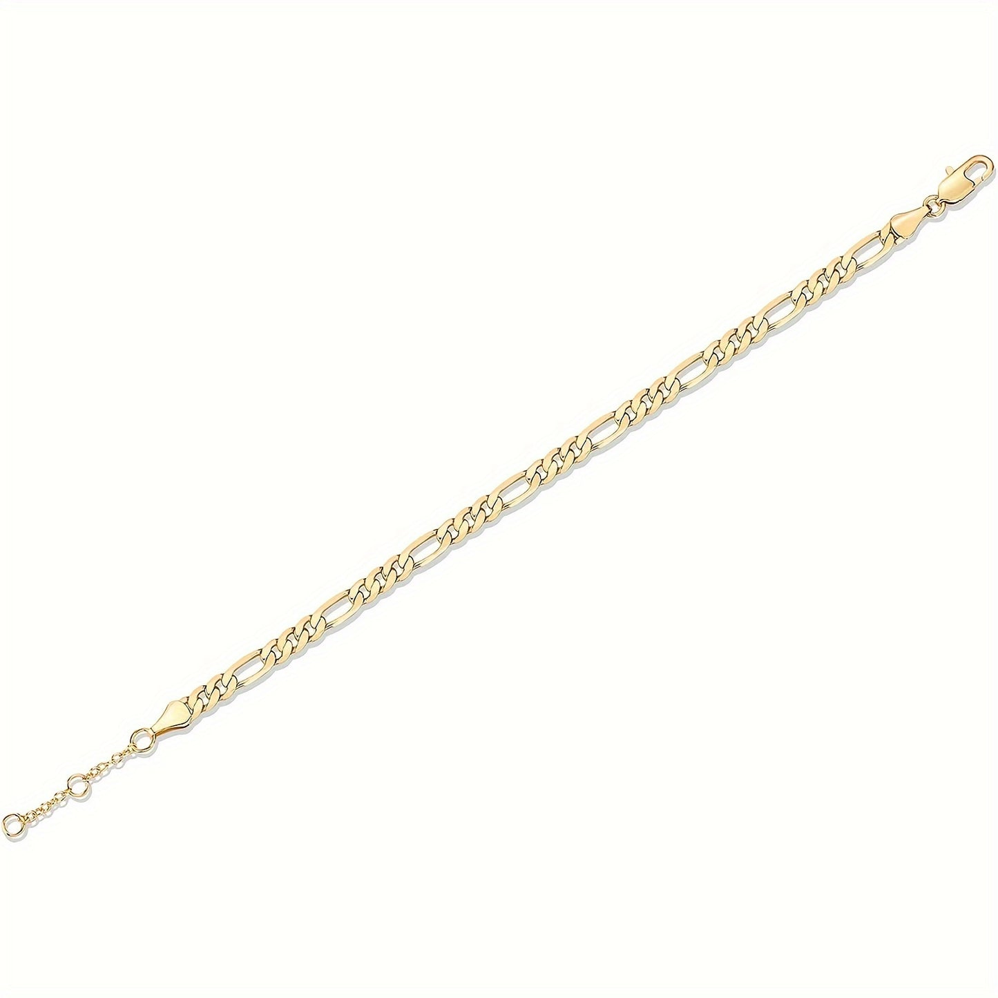 18K Golden Plated Copper Bracelet for Women, Simple Classic Celestial Symbols