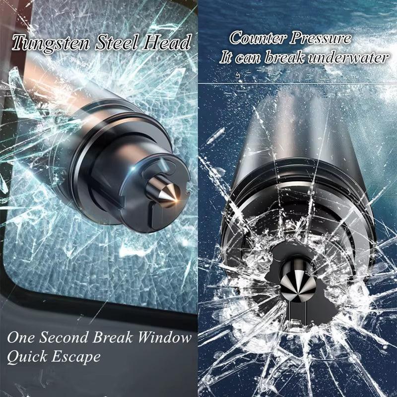 Break Free in Seconds – 2‑in‑1 Car Safety Hammer & Seatbelt Cutter