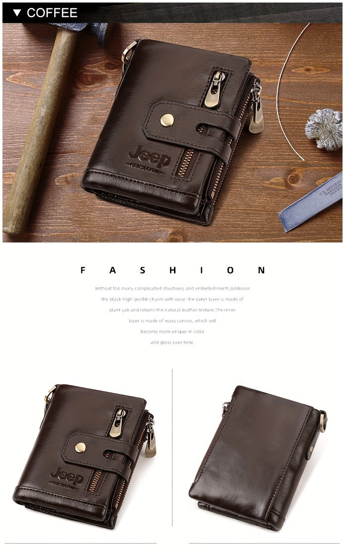 Men's RFID Blocking Genuine Leather Wallet