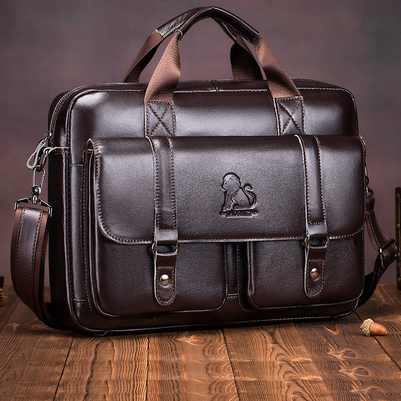 Men's Genuine Leather Business Briefcase