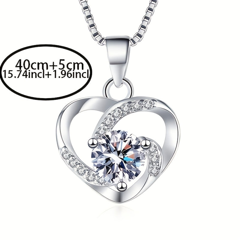 Heart-Shaped Fashion Silvery Love Necklace