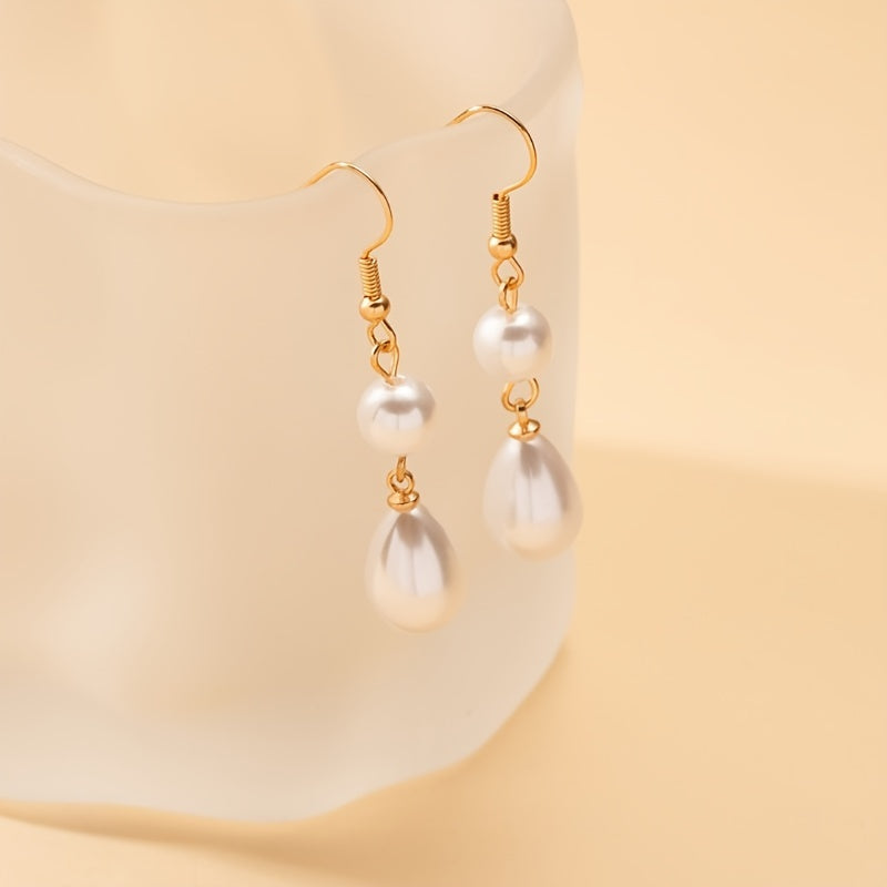 Elegant Faux Pearl Drop Earrings