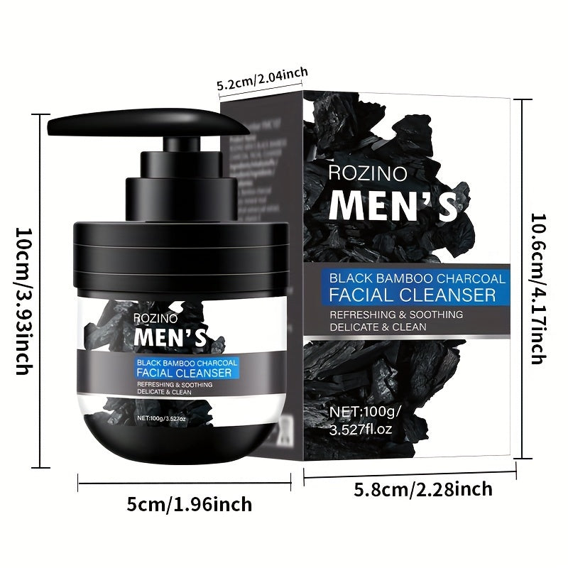 Men's Black Bamboo Charcoal Facial Cleanser