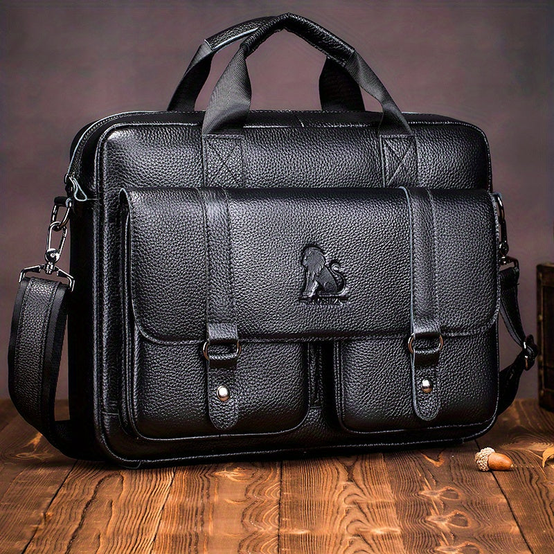 Men's Genuine Leather Business Briefcase