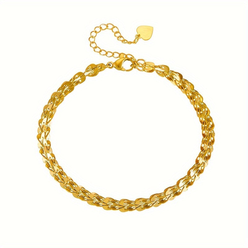 European and American Fashion Simple and Versatile Gold Plated Stainless Steel Phoenix Tail Chain Jewelry Bracelet