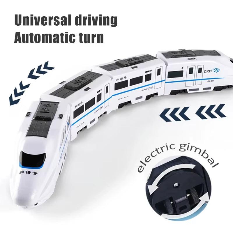 Nonstop Railway Fun – Kids Electric High‑Speed Train Toy with Lights, Sounds & 360° Bump‑and‑Go Action