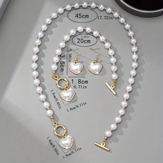 Elegant Classic Pearl Jewelry Set