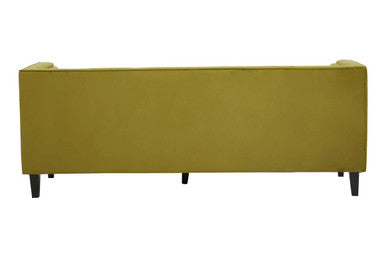 3 Seater Olive Velvet Sofa, Helia