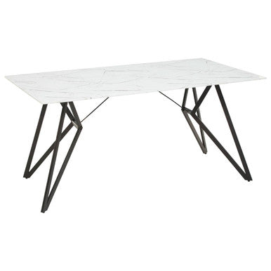 Weston Marble Effect Dining Table With 6 Chairs Set